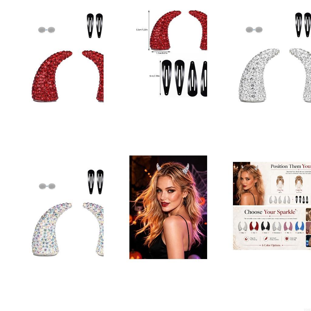 Women Accessories Description - مجموعة إكسسوارات الشعر Blingbling Party Devil