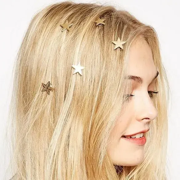 Women Accessories Combo Gift - 3/6 قطعة النساء الموضة الذهب ستار