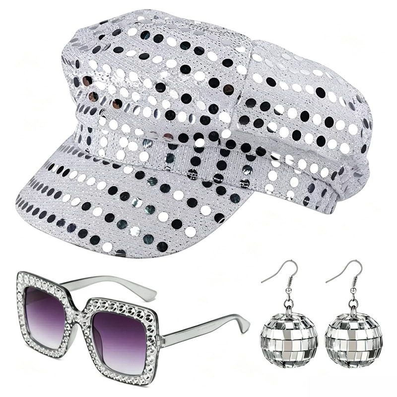 Women'S Accessories In The 70S - مجموعة إكسسوارات أزياء الهالوين للنساء، أقراط