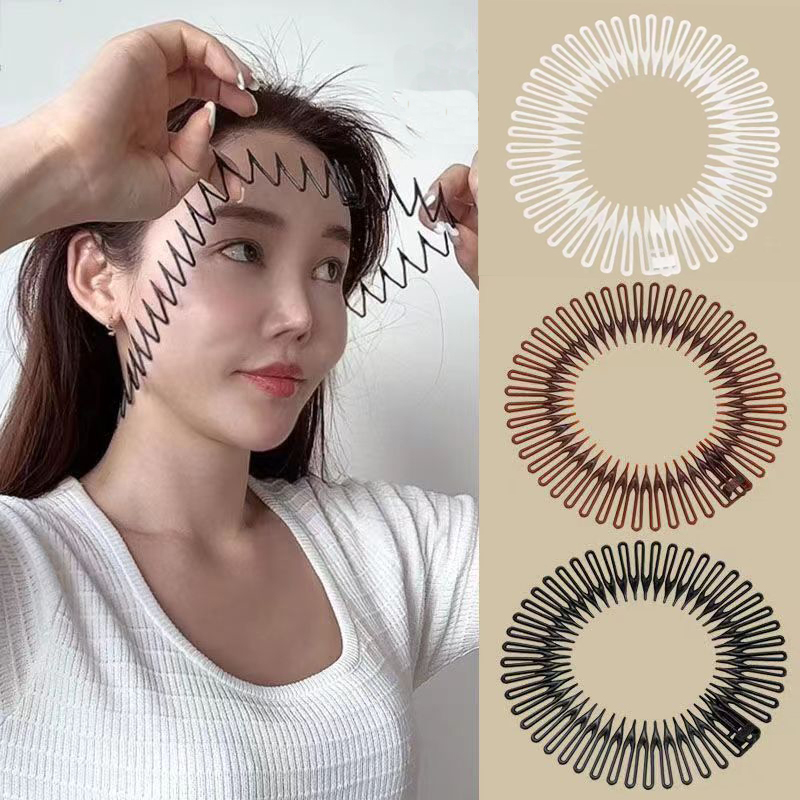 Women Accessories Wholesale China - مشط مرن مطاطي بلاستيكي دائري بالكامل