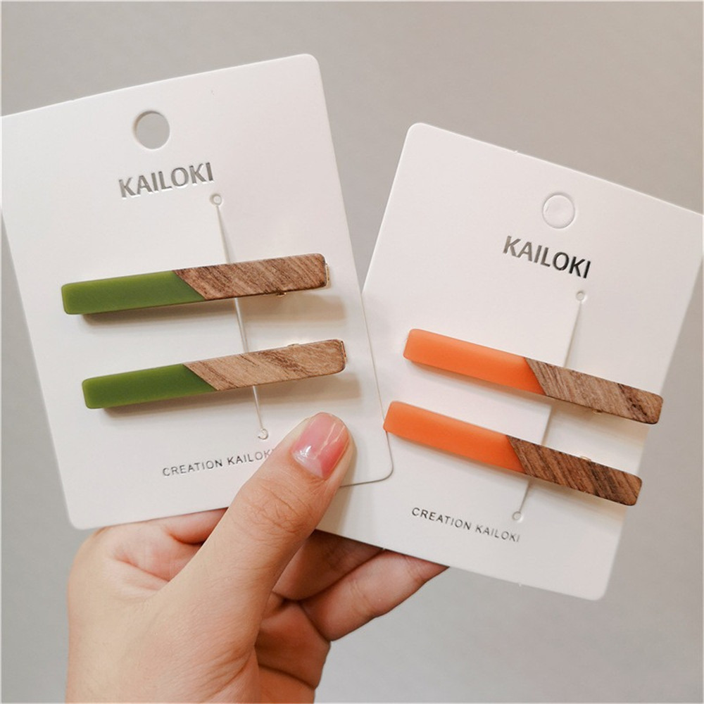 Women Accessories Combo Gift - 2 قطعة/المجموعة الحلوى اللون خليط هندسية