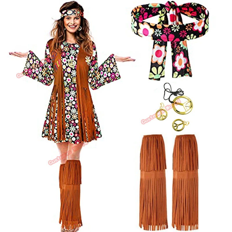 Women'S Accessories In The 70S - 5;e,8\v,5/70s لزي الهيبيز النسائي، أقراط وقلادة