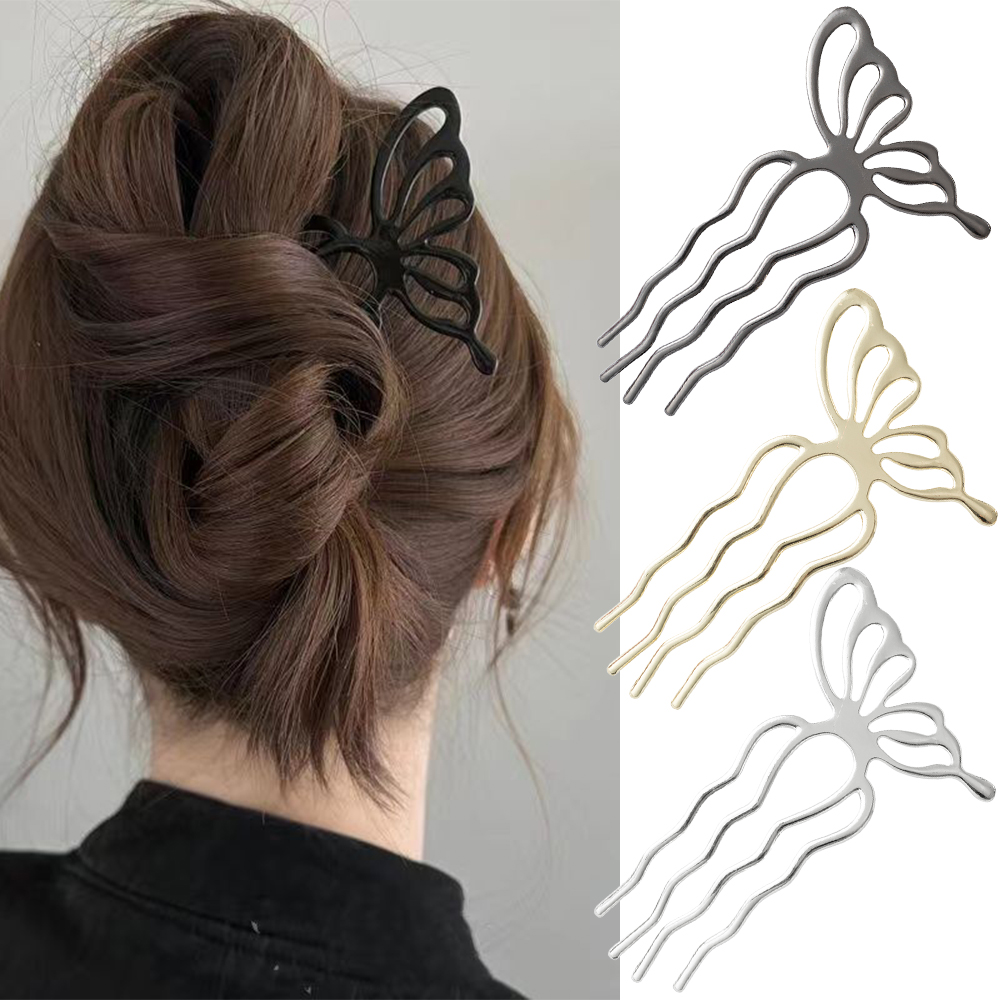 دبابيس شعر على شكل فراشة كورية - مراجعة Women Accessories Shop وسعره