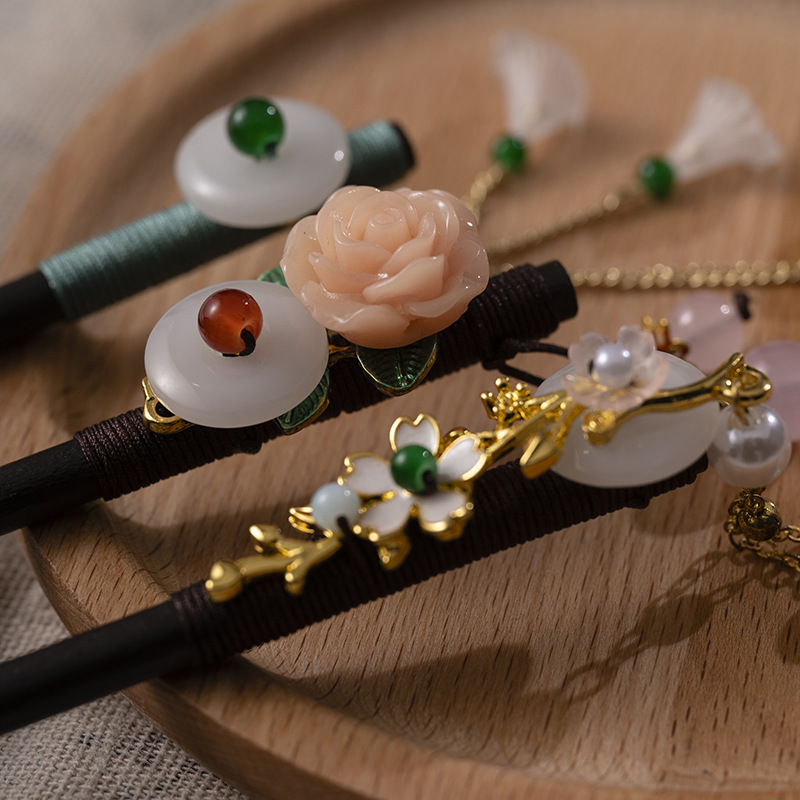 1 قطعة دبوس الشعر الخشبي غطاء  - مراجعة Women Accessories Shop وسعره