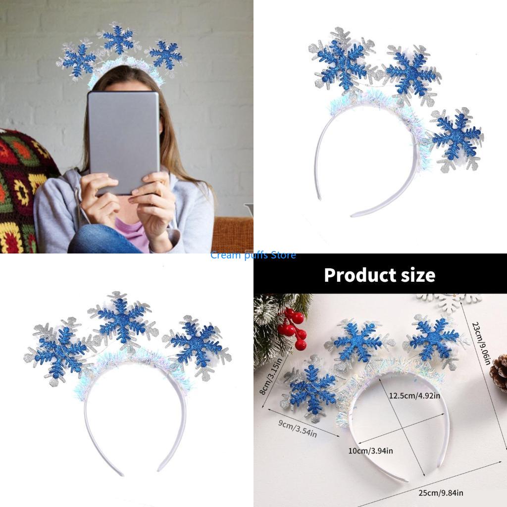 50LE ندفة الثلج تضيء عقال عيد  - مراجعة Women Accessories Description وسعره
