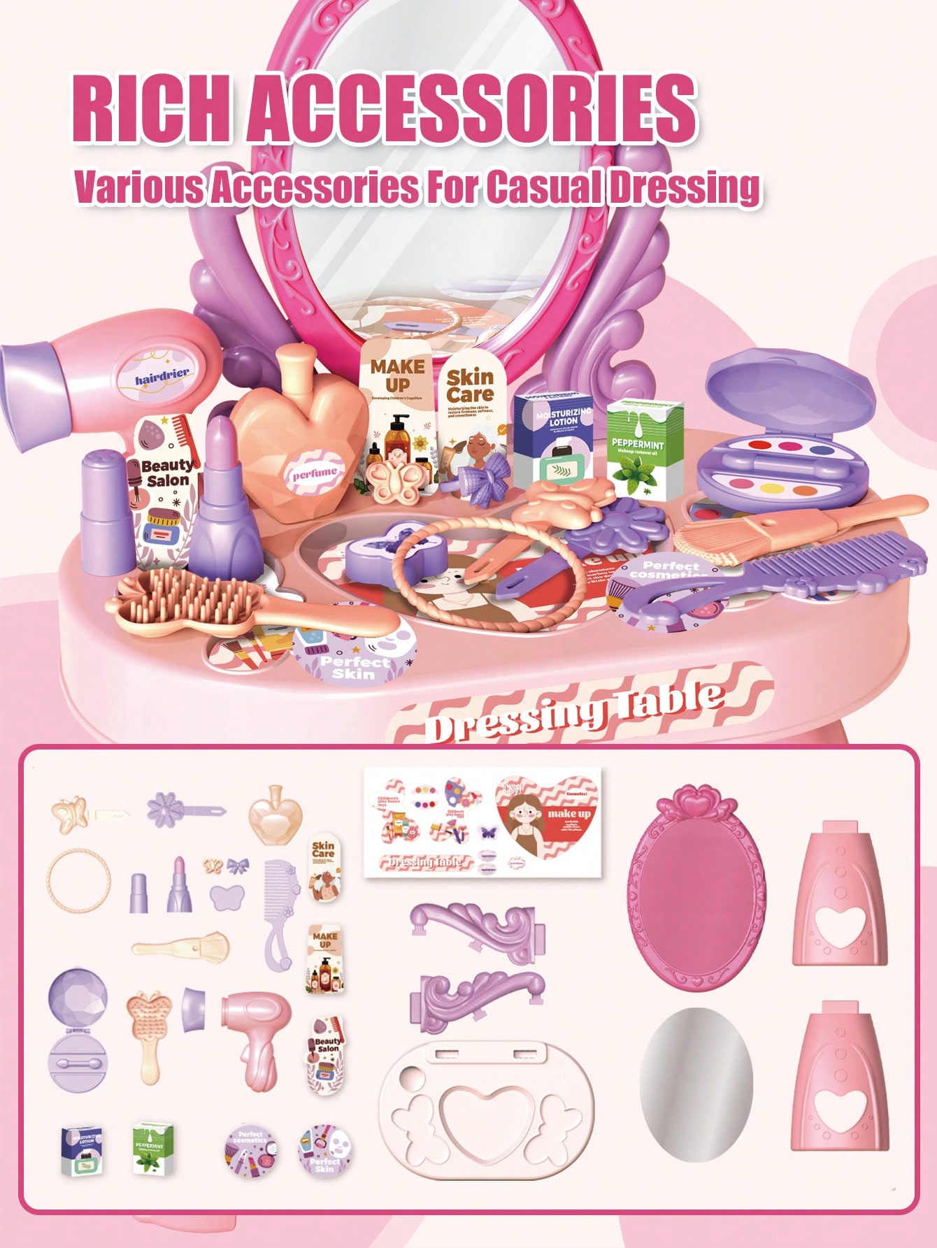 طاولة تزيين للأطفال على شكل طا - مراجعة Women'S Vanity Accessories وسعره