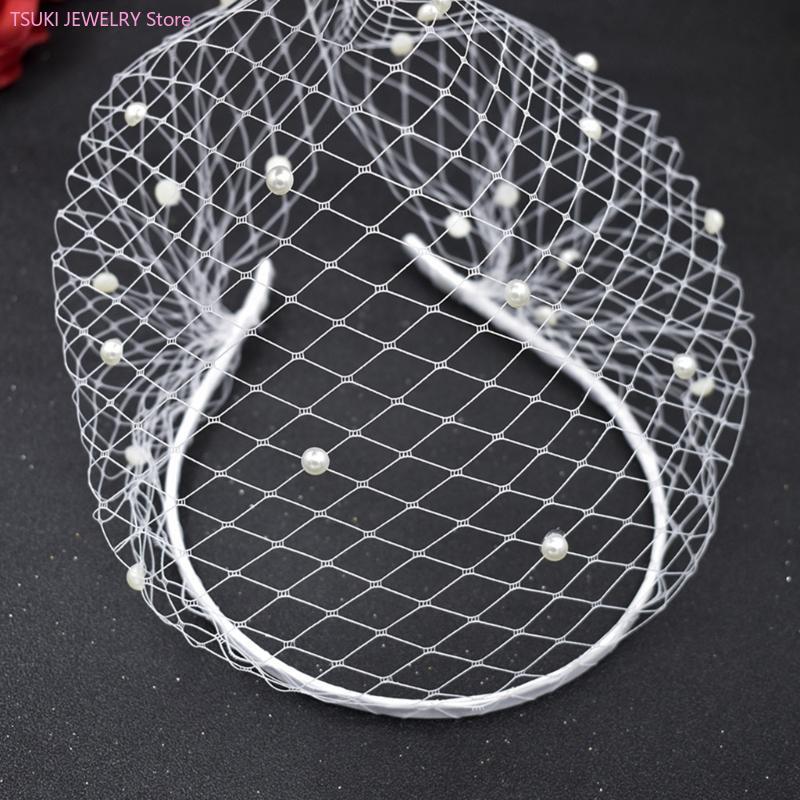 62KE شبكة الجبين اللؤلؤ الحجاب - مراجعة Women Accessories Description وسعره